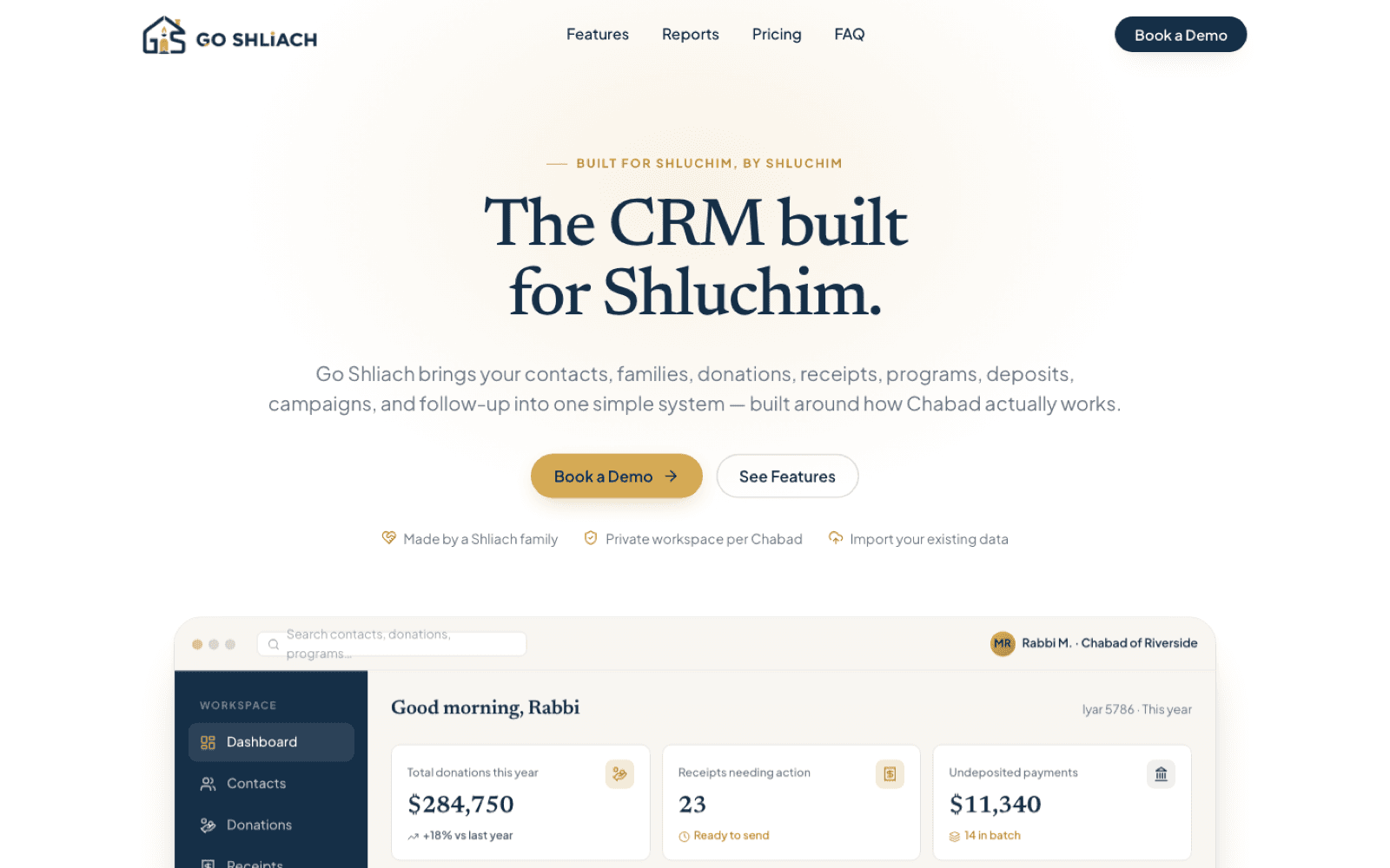 Go Shliach interface